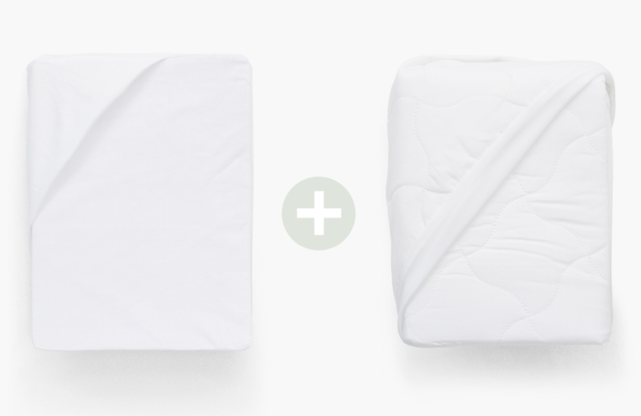 Cot Fitted Sheet & Mattress Protector